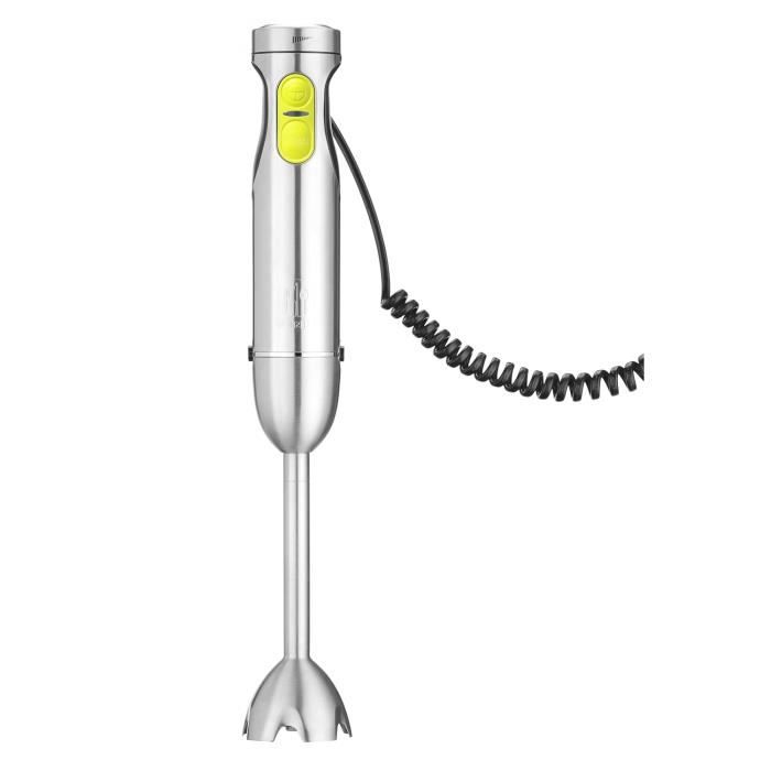 HENDI Mixeur plongeant 1000W 3L pied inox 225mm 7 vitesses + turbo cordon spiralé