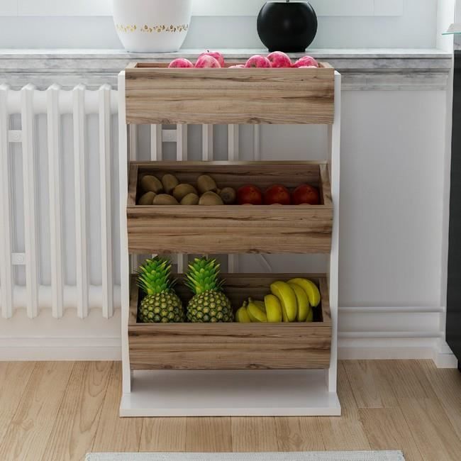 Homemania Etagere Dera Meuble De Rangement Pour Salon Cuisine Noyer Blanc En Bois 49 X 30 X 74 Cm Achat Vente Meuble Etagere Etagere Dera Noyer Blanc Bientot Le Black Friday Cdiscount