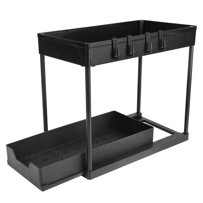 Cube De Rangement Modulaire Avec Porte – Étagère Plastique PP 44x32x65 Cm – Rangement Jouets Livres Chaussures (Noir)