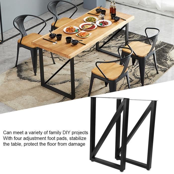 style industriel bricolage pour tables à café Lot de 2 pieds de table en fer forgé Pieds en métal pour plan de travail tables de séjour S