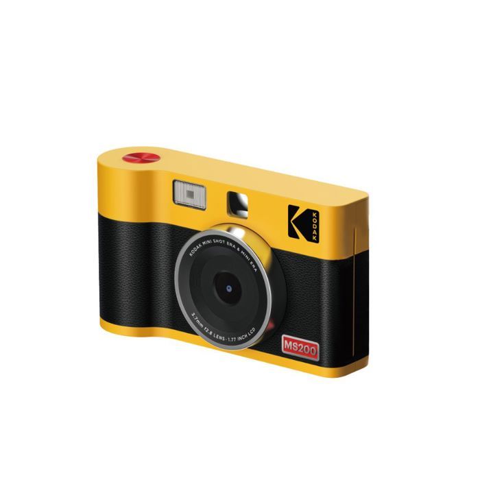 Kodak Imprimante MS200 - Impression 2.1x3.4 iOS/Android Haute Qualité Résiste à lEau / Empreinte Cartouche Tout-en-Un - Jaune