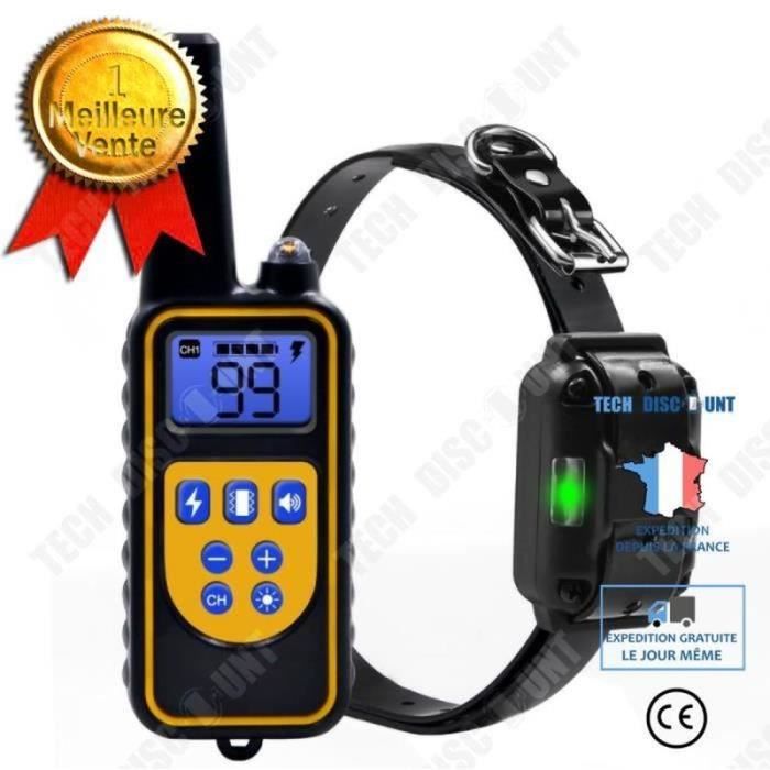Meilleurs prix pour CHASSE  PISTAGE  REPERAGE LECHEO® Collier de dressage chiens distance 800m échange rechargeable inoffensifs entrainement électrique