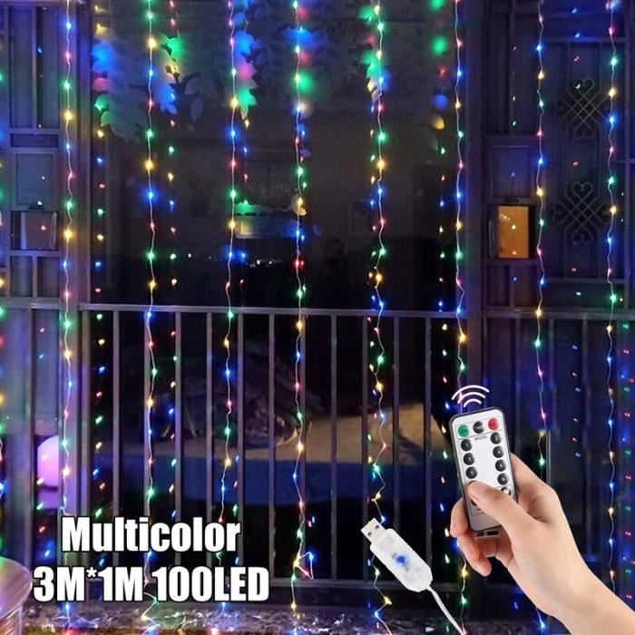 Lumineux LED pour sapin de noël, lampe décorative pour maison, 3*1m