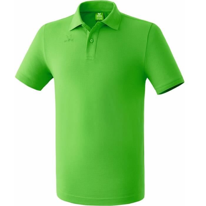 Polo enfant de football MARINE Vert citron Manches courtes