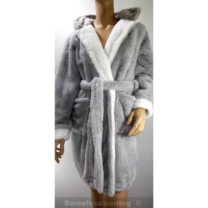 Slumber Hut Robe De Chambre Longue En Polaire U00e0 Capuche Ou