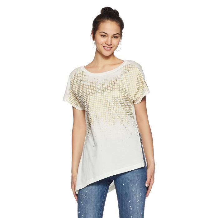 reebok t shirt femme beige