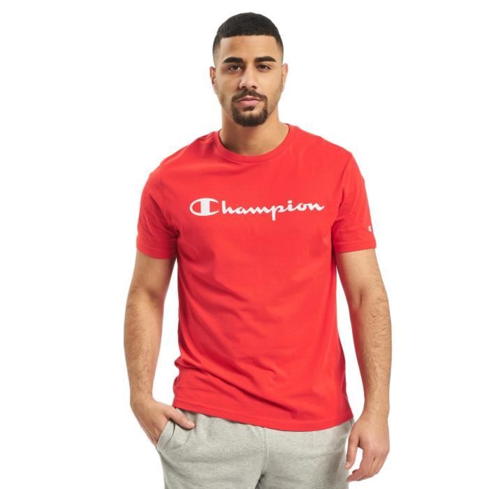 Champion Homme Hauts T Shirt Legacy Rouge 754244 Cdiscount Pret a Porter