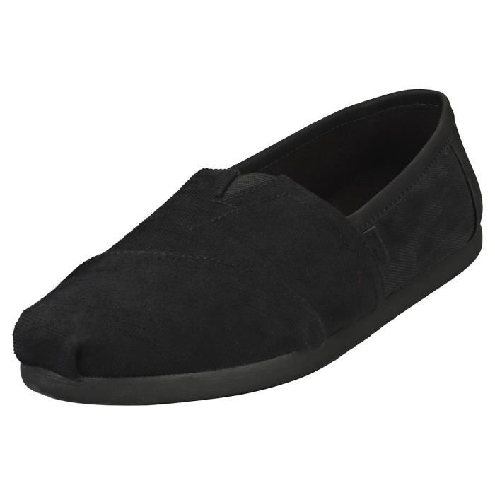 Chaussures Toms ALPARGATA 10017668 - Homme - Noir - Textile - Glisser - Caoutchouc