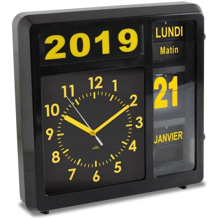 ORIUM Horloge à date à volets Visual - Caractères grand format - Grande