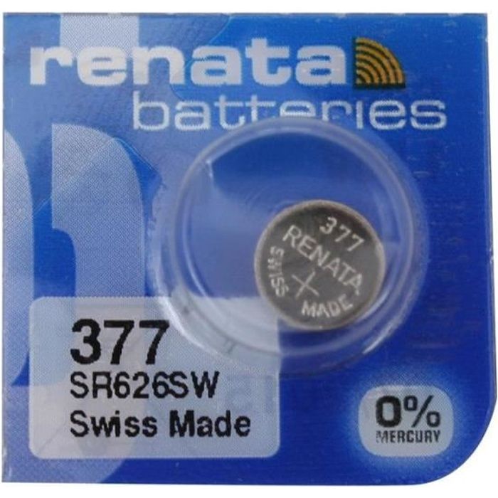 5 X Renata 377 V377 SR626SW SR66 AG4 24mAh 1,55V Pile Bouton Batterie de Montre
