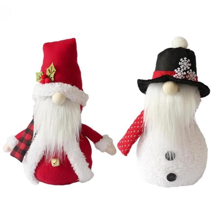 Sunshay Noël en Peluche GNOME Poupée Ornements Suédois De Noël Santa Barbe Nordic Elf Figurine Maison De Vacances Décoration 8 Pouces