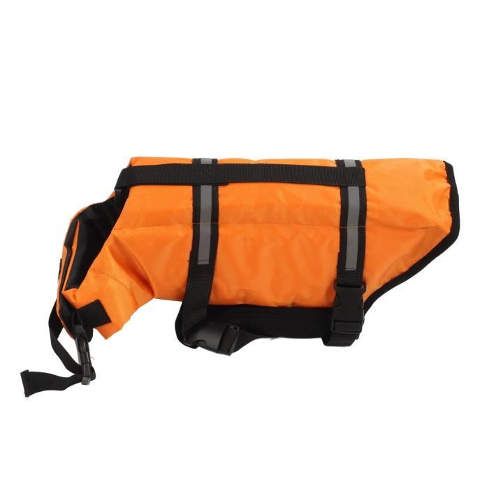 Comparer les prix de Gilet de sauvetage pour chien - SALUTUYA - Orange - Ajustable - Confortable - Flottabilité élevée