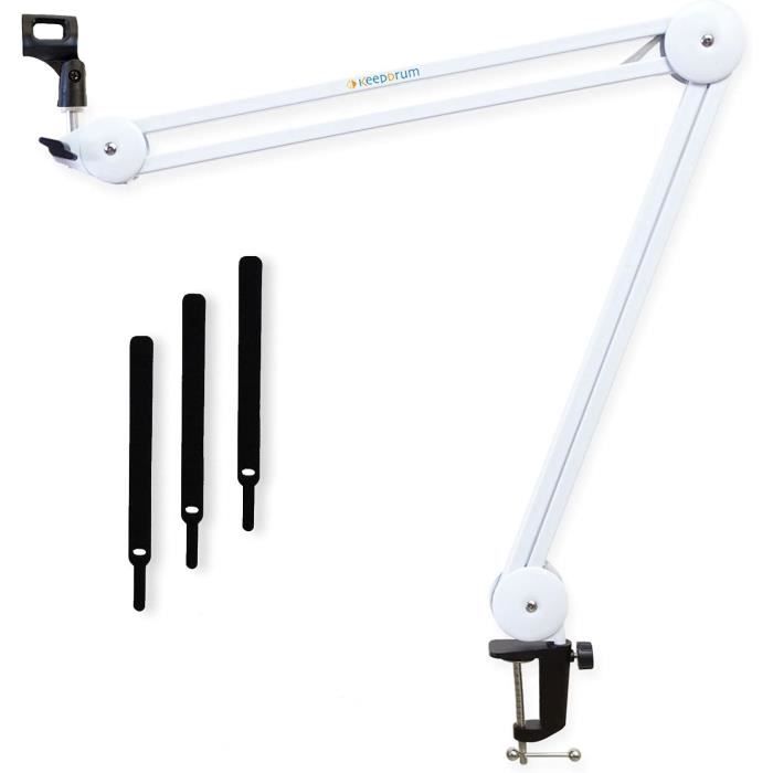 Trepied Micro Keepdrum MS138 Trépied Articulé Avec Araignée MS090 Pour Microphone Micro Pied
