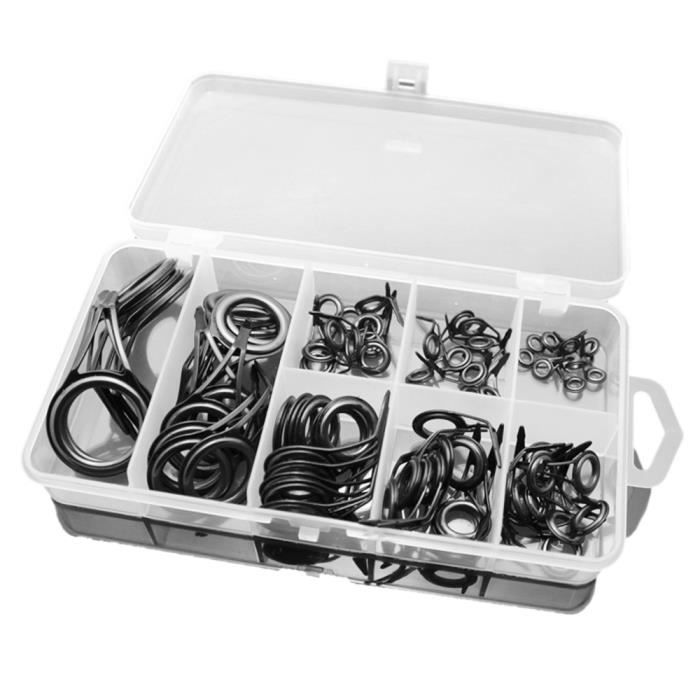 7 Pcs Canne À Pêche Guide Pointe Kit De Réparation BRICOLAGE Oeil Anneaux