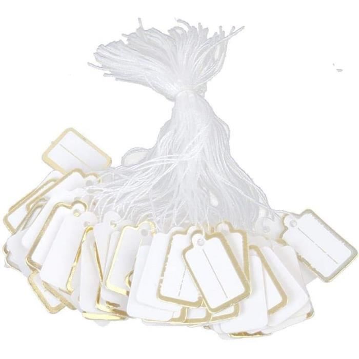 Étiquettes De Prix Kraft Avec Cordon Élastique - Lot De 300 - Pour Boutique, Marché, Création