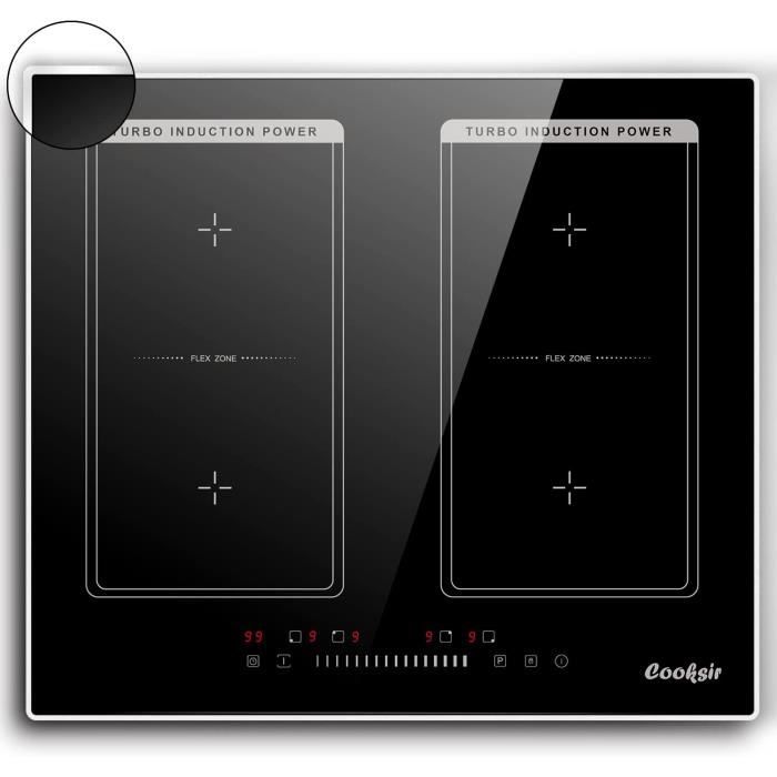 Plaque De Cuisson Vitrocéramique 4 Feux Encastrable Magicplux - 7200W - Zones Duales Et Ovales - Commande Tactile - 11