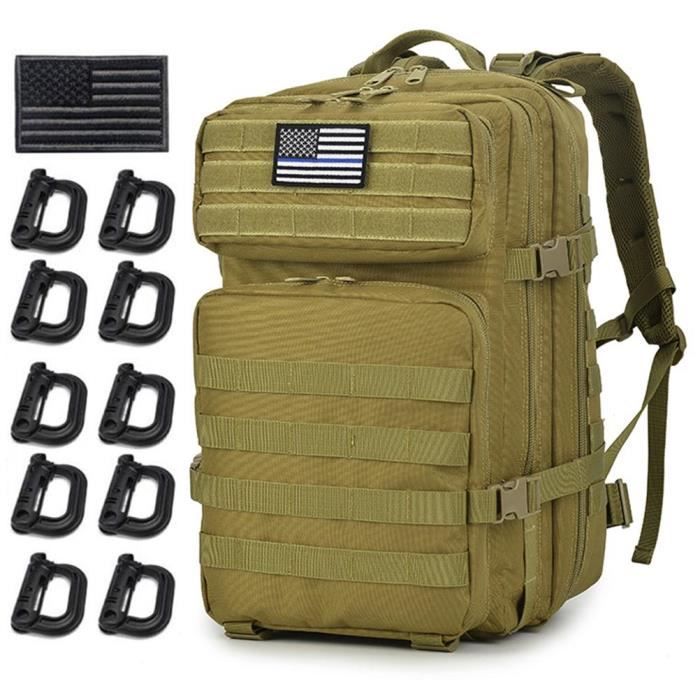 Lot De 10 Clips Molle Pour Sangles De Sac à Dos - Boucles Tactiques Randonnée, Camping, Voyage