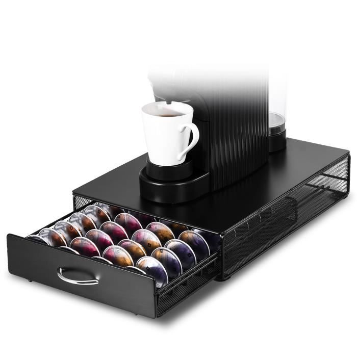 SYSYLY Porte-capsule compatible Nespresso Vertuo,Porte Dosette de Café  ,Support de Capsule Rangement Tiroir pour 40 Capsules,Noir - Cdiscount  Electroménager