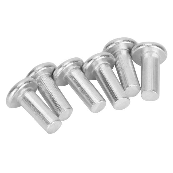 Tbest Flat Head Solid Rivet, Solid Aluminum Rivet, M4 100 Pcs/Set for