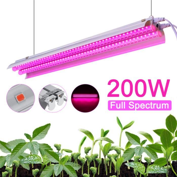 200W T5 2ft Double LED Full Spectrum Plante Croissance Culture Lampe Grow Light 