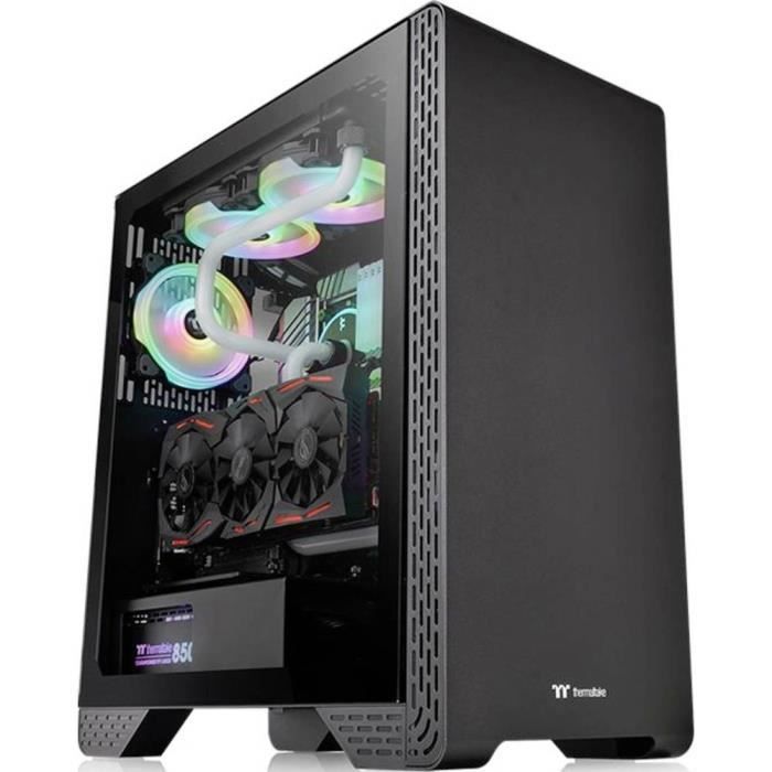 Boîtier PC Thermaltake S300 TG – Noir – ATX – Tour midi