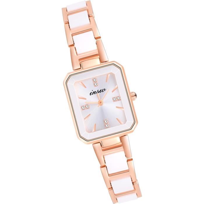 Horloge Numérique à Quartz Rectangulaire Pour Voiture - Cadran En Verre, Facile à Lire, Pour Tableau De Bord
