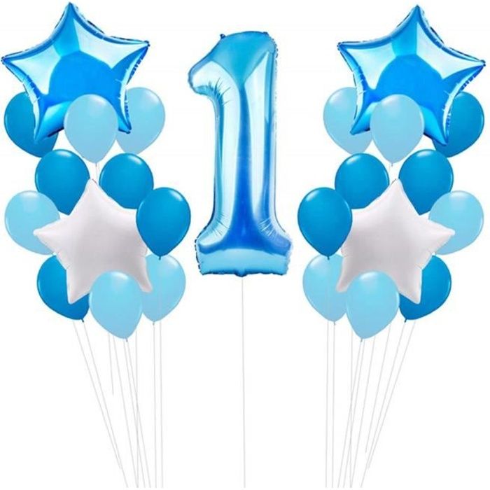 25pcs Ballon Anniversaire Deco Anniversaire 1 an Fille Garcollon