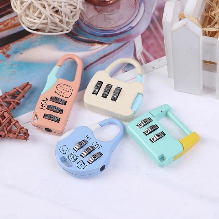 Lot De 6 Mini Cadenas Avec Clés Multicolores - Pour Valise, Sac, Casier, Boîte à Outils - Laiton Et Acier
