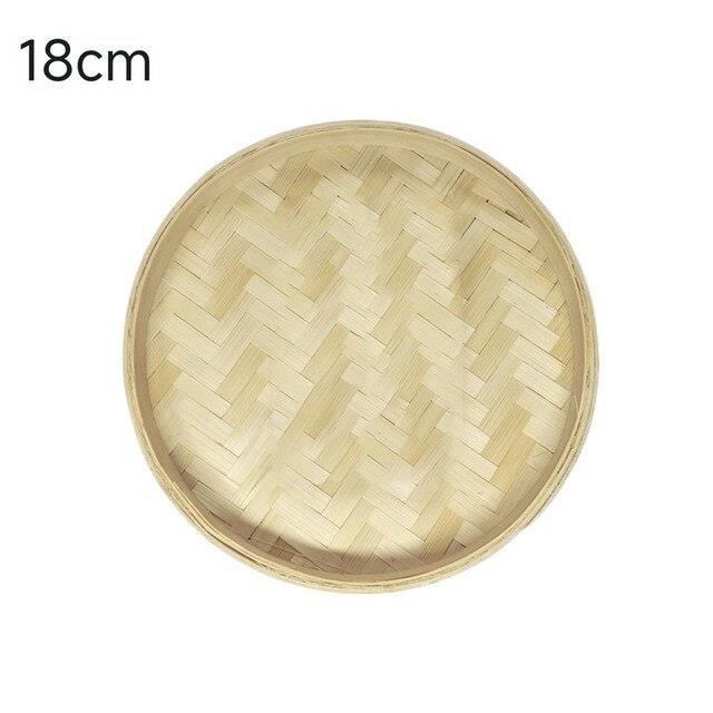 Lot De 2 Paniers Ronds 40 Et 32 Cm En Bambou Naturel Et Noir | Maison