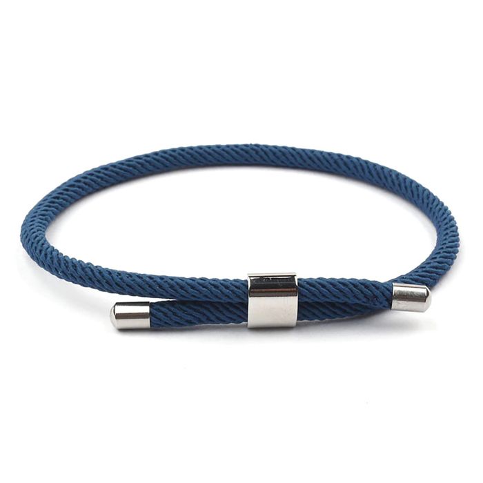 Zense - Bracelet bleu pour homme en corde tressée ajustable ZB0369