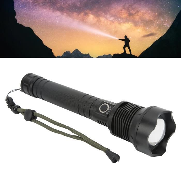 2000lm T6 LED ZOOMABLE Lampe de Poche Torche 18650 batterie E09FC