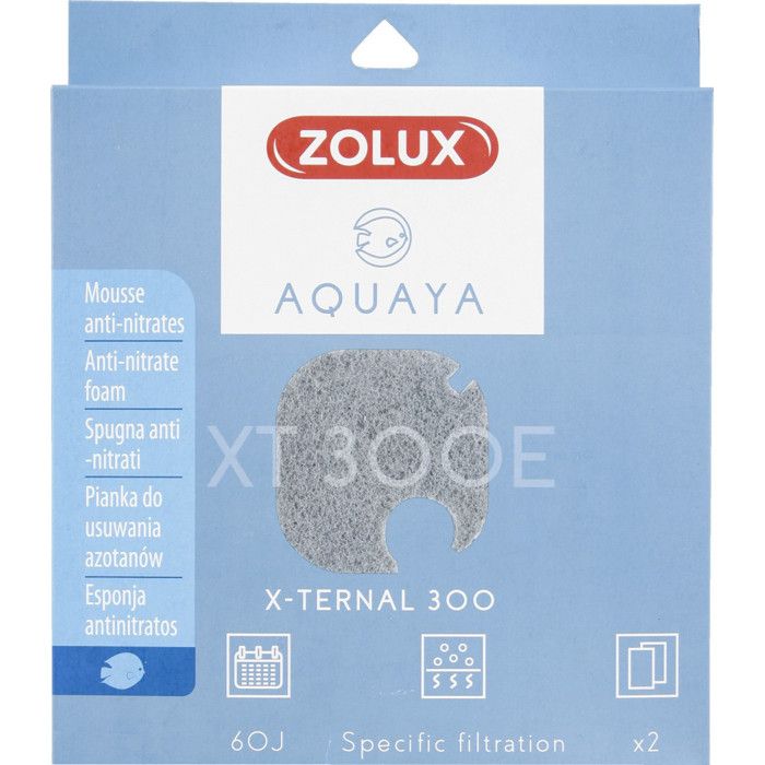 Filtre pour pompe x-ternal 300 filtre XT 300 E mousse anti nitrates x 2 pour aquarium. - zolux