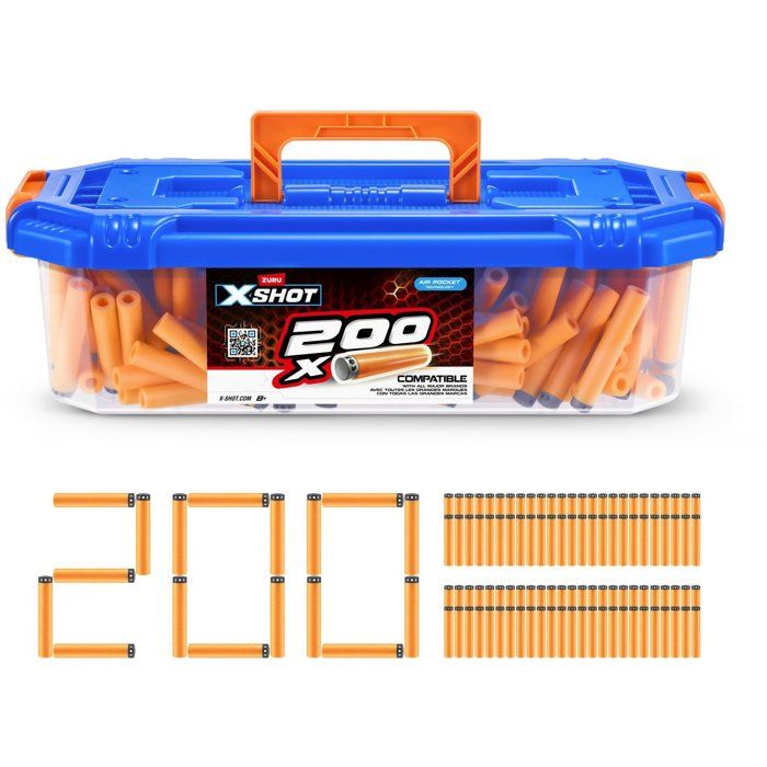 Recharge 200 Fléchettes X-SHOT Excel - Technologie Air Pocket - Compatible Avec La Plupart Des Blasters