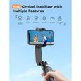 Stabilisateur Smartphone Qimic - Perche Selfie Trepied - Télécommande sans Fil - Blanc - iOS/Android-1