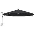 Tissu de remplacement pour parasol déporté Noir 300 cm LY1192-1