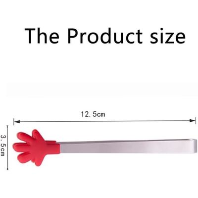 Mini Pinces Forme Main, Mini Pinces Cuisine, Pinces Silicone Sucre, 5PCS Pinces à Glaçons Bonbons Alimentaires Multifonctionnelles Silicone Gadgets Cuisine Pince à Nourriture En Acier Inoxydable