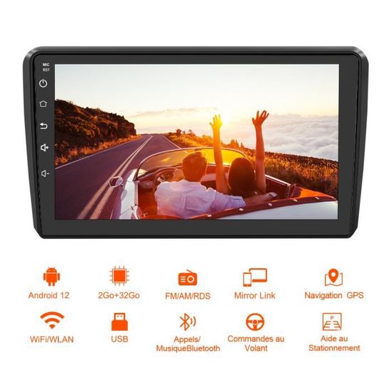 Autoradio Android 13 Pour Audi A3/S3/RS3 (2003-2012) - Écran Tactile 9 Pouces, 6Go RAM, 128Go ROM, Carplay Sans Fil, Android Auto, 4G, GPS