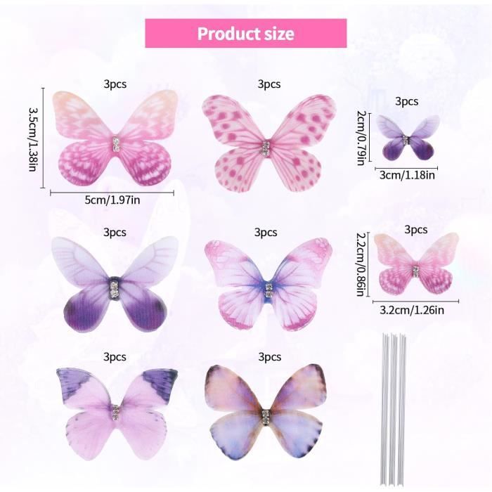 1Set avec papillon d'or Cake Topper Décoration Joyeux Anniversaire Fille Mariage Mariée Dessert Gâteau Décor Bébé Shower Fournitures Cadeaux | FR