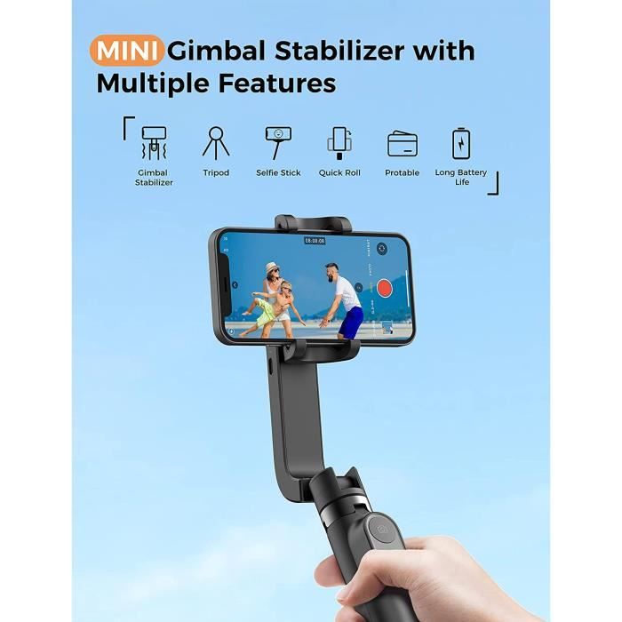Perche à Selfie Télescopique Avec Trépied Et Télécommande - 75 Cm étendu, Acier Inoxydable - Stabilisation Pour Photos Et Vidéos Sportives - 5