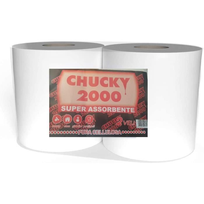 Rouleaux Papier Grand Bleu Sicignano 2x150m - Super Absorbant 3 Voiles Cellulose