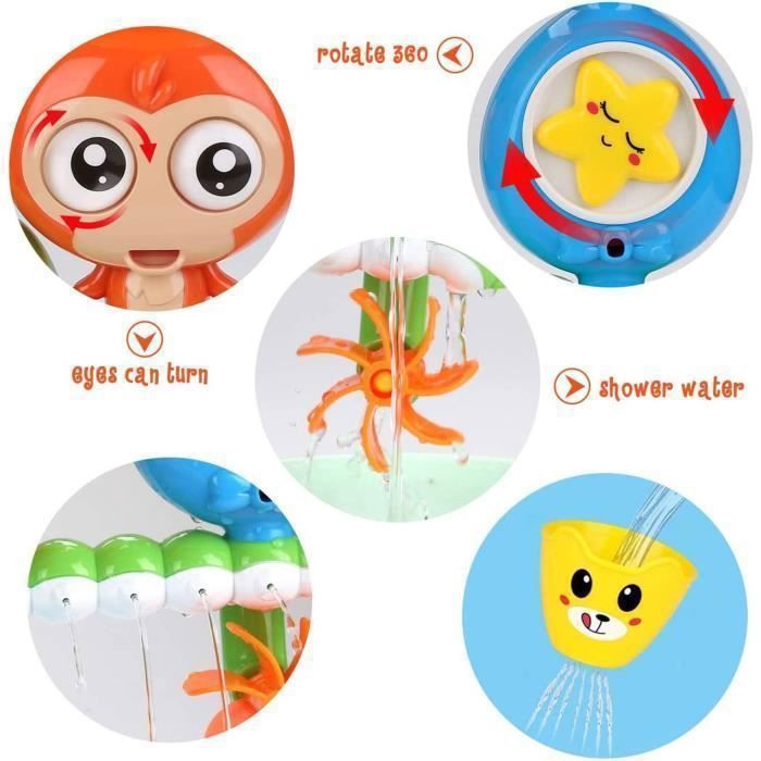 Jouet de Bain Cascade Interactif,Baignoire Jeu de Piscine Jouets d'eau Jouet de Bain Cascade Interactif,Baignoire Jeu de Piscine Jouets d'eau