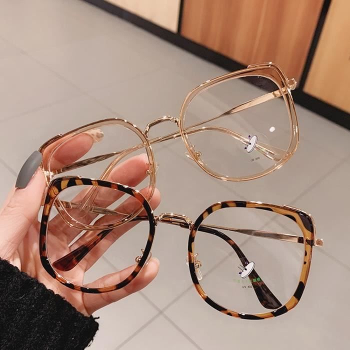 Lunettes Lunettes carrees surdimensionnees pour femmes 1 piece monture Vintage claire Anti blu ray lunettes optiques Type E Achat Vente lunettes de soleil Femme Cdiscount