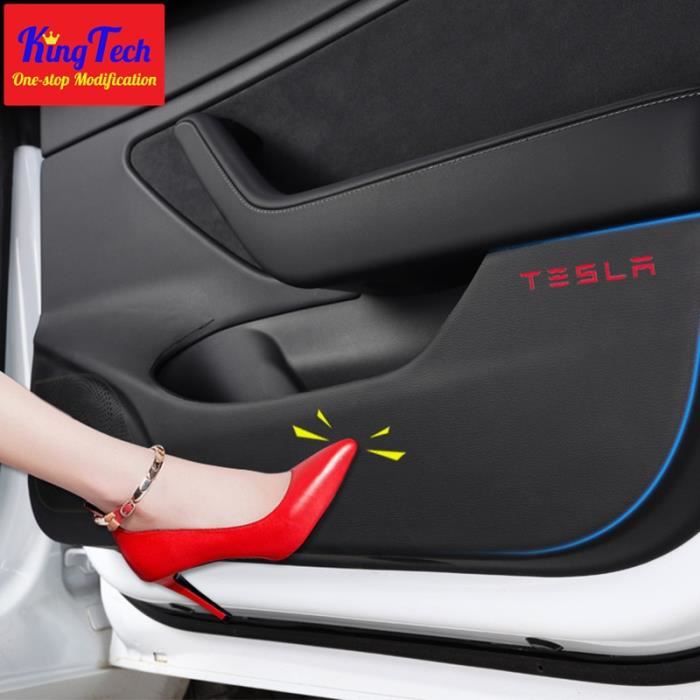 Housse De Siège,Protection de porte de voiture Anti coup de pied pour Tesla  Model 3, Film de Protection - Type Black color red logo - Cdiscount Auto