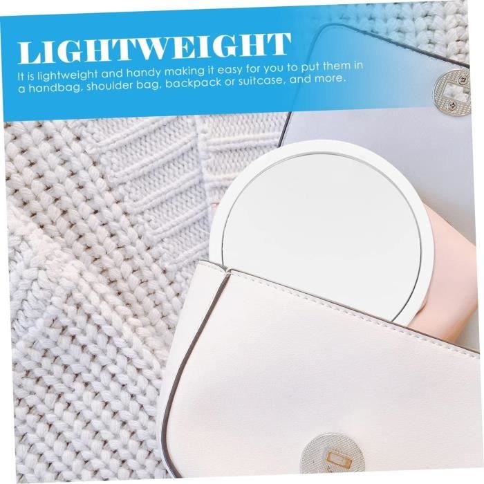 Miroir Maquillage Lumineux Robofun 20x - Ventouse Nano, Hauteur Réglable 25cm, 3 Lumières