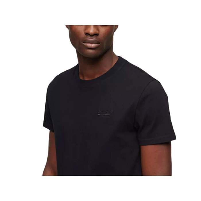 T shirt Superdry Homme Classique Noir Coton Noir
