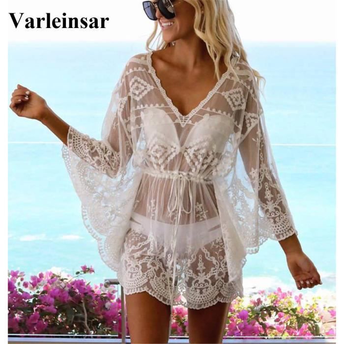 Tunique de plage dentelle discount
