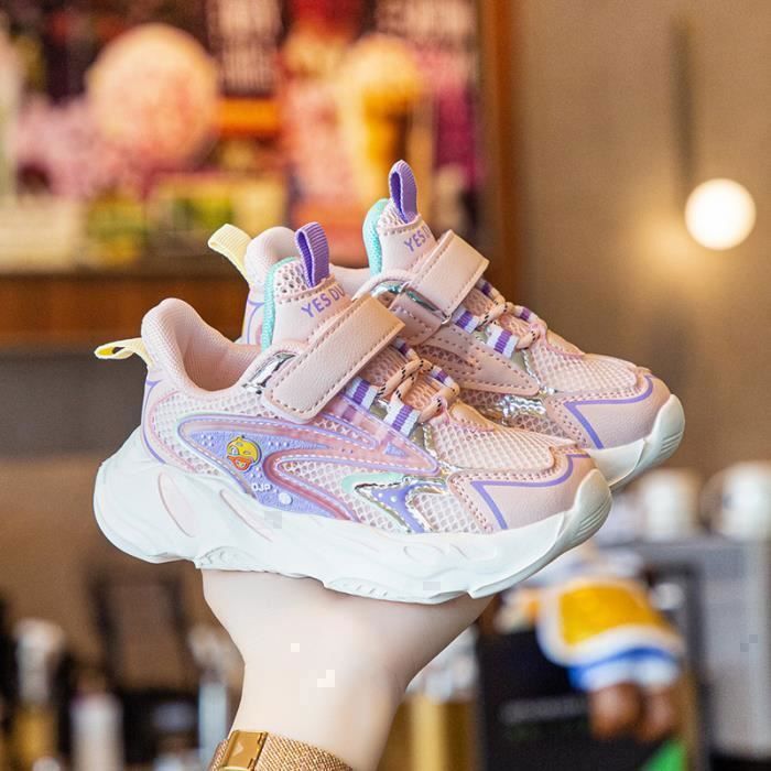 Basket Enfant Chaussures Garcon Fille Baskets Rose Synthetique Enfant Mixte Rose Cdiscount Chaussures