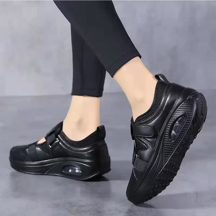 Chaussures orthopédiques pour Femmes diabétiques - Coussin d'air  antidérapant - Marche à Enfiler - Noir Noir - Cdiscount