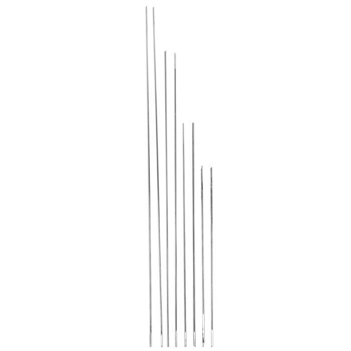 Lot De 47 Aiguilles à Perles - 6 Tailles Gros Œil + 5 Tailles Fines, Avec Ciseaux Et Boîte Métal