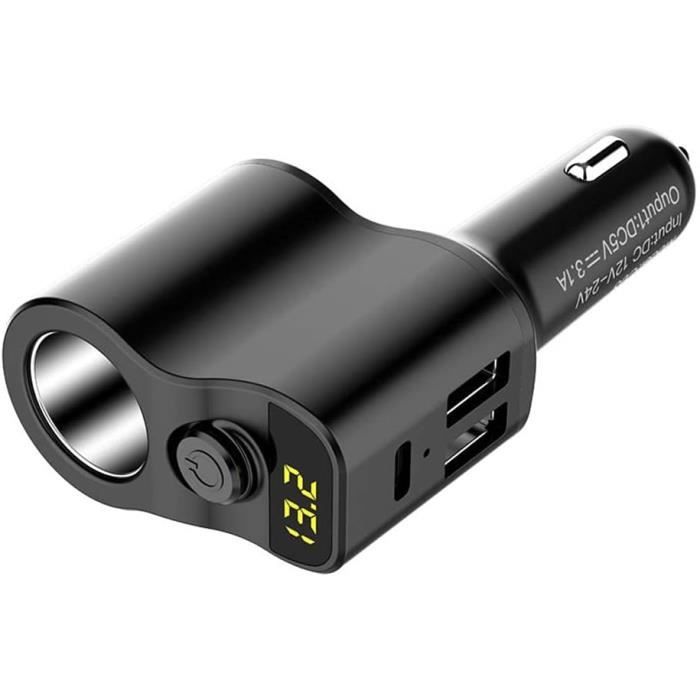 LISEN Adaptateur De Chargeur De Voiture USB C Pour IPhone 16 Pro Max